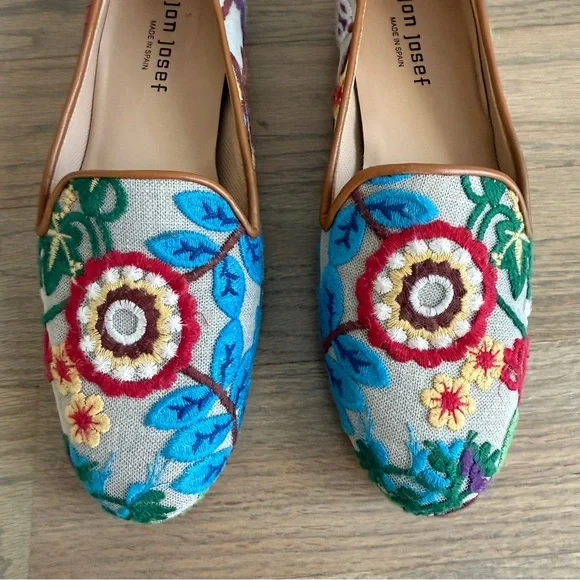 Jon Josef Gatsby Campanilla embroidered Flats 8.5 - Picture 3 of 10